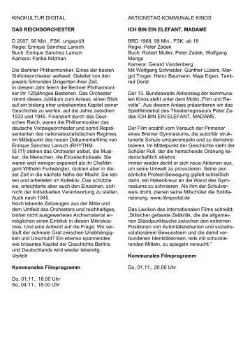 Programm November 2007 (PDF, 45 KB) - Deutsches Filminstitut - DIF