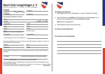 Sport Club Langenhagen e. V - SCL-Aktuell