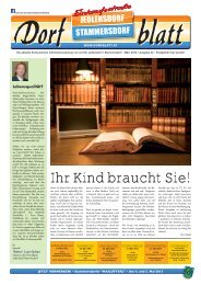 Lebensqualität? - Dorfblatt