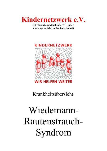 Wiedemann- Rautenstrauch- Syndrom - Kindernetzwerk