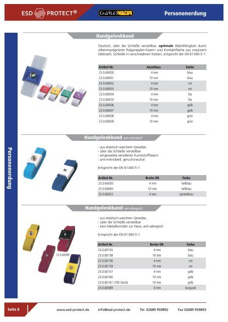 ESD-Schutz Die Marke für ESD-Produkte!