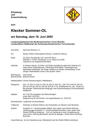 Klecker Sommer-OL - Orientierungslauf in Niedersachsen