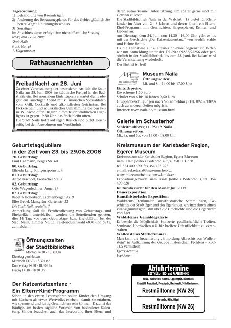 Ausgabe 25/2008 vom 20.06.2008 - Stadt Naila