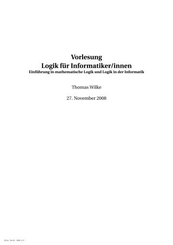 Logik für Informatiker/innen