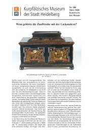Eine Heidelberger Zunfttruhe - Kurpfälzisches Museum der Stadt ...