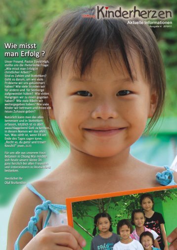 Kinderherzen-Informationsbrief 2010/2011 - Stiftung Kinderherzen