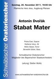 Stabat Mater - Schwäbischer Oratorienchor