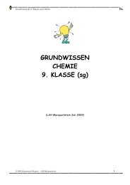 GRUNDWISSEN CHEMIE 9. KLASSE (sg) - LSH Marquartstein