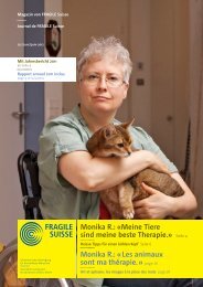 Monika R.: «Meine Tiere sind meine beste Therapie ... - Fragile Suisse
