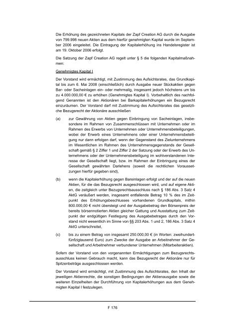 Wertpapierprospekt (PDF) der Zapf Creation AG vom 28. März 2008