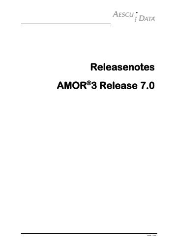 AMOR3-Releasenotes