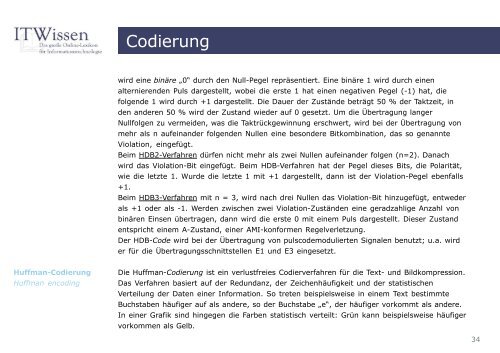 Codierung Glossar Codierung - IT Wissen.info