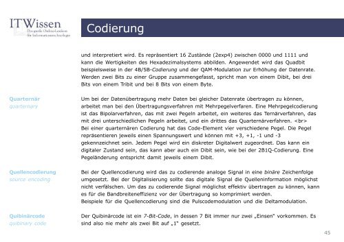 Codierung Glossar Codierung - IT Wissen.info