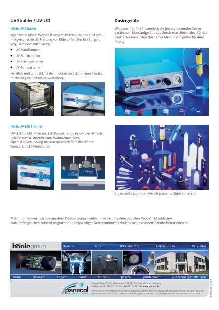 Elecolit® elektrisch/thermisch leitfähige Klebstoffe - Panacol