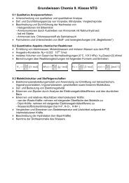 Grundwissen Chemie 9. Klasse NTG