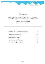 3. Hauptversammlung des ssc toggenburg