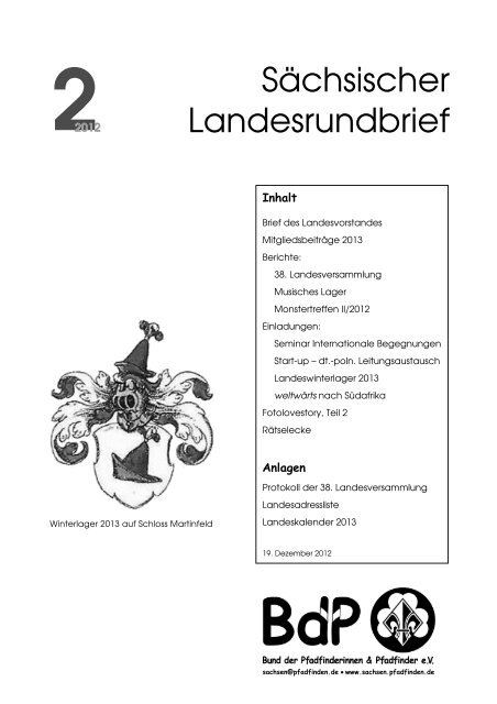 Sächsischer Landesrundbrief - BdP Landesverband Sachsen