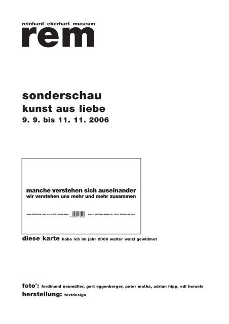 sonderschau - reinhard eberhart