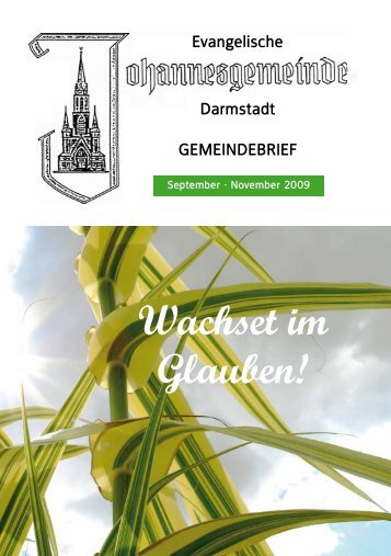 Wachset im Glauben! - Ev. Johannesgemeinde Darmstadt