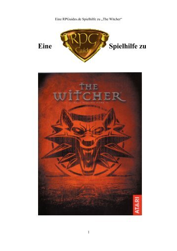 The Witcher Guide als PDF - RPGuides