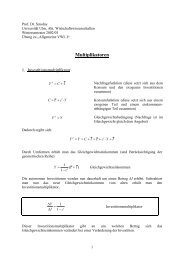 Multiplikatoren - Fakultät für Mathematik und ...