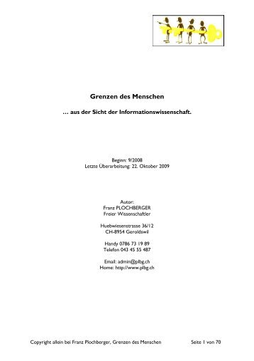 Grenzen des Menschen - Humanorientierung der IT