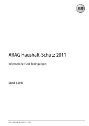 ARAG Haushalt-Schutz 2011 - beim ARAG Partnervertrieb