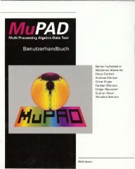 MuPAD Multi Pro cessing Algebra data Tool ... - fuchssteiner.ch