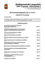 NÖ Veranstaltungsgesetz - Langenlois