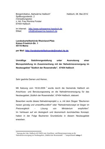 Anschreiben Kartellamt.pdf - BI Nahwärme Haßloch