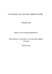a linguistic atlas of early middle english - Linguistics and English ...