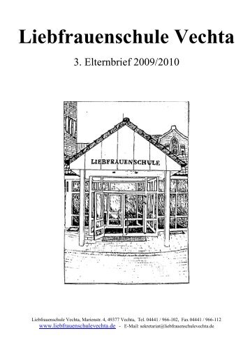 2009/2010 3. Elternbrief - Liebfrauenschule Vechta