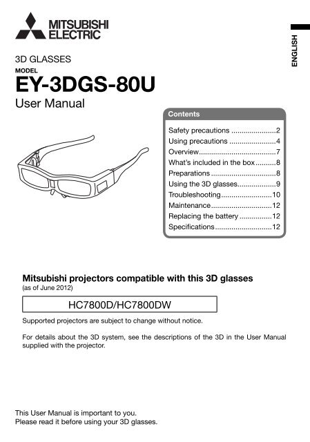 EY-3DGS-80U - Mitsubishi Electric Australia