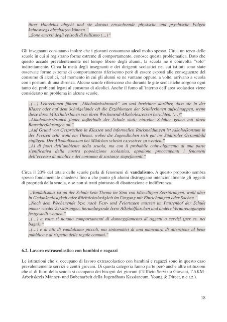 indagine qualitativa - Provincia Autonoma di Bolzano