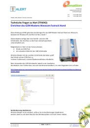 Einrichten des GSM Modems Wavecom Fastrack Xtend