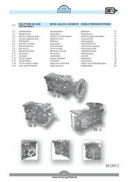 Auszug: TRAMEC-Getriebe Serie T (Kegelstirnradgetriebe)