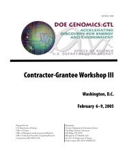 2005 gtl abstracts.indb - Genomics - U.S. Department of Energy