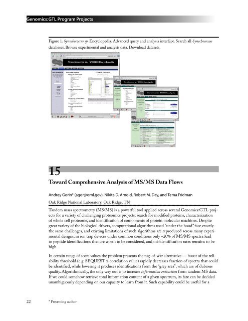 2005 gtl abstracts.indb - Genomics - U.S. Department of Energy