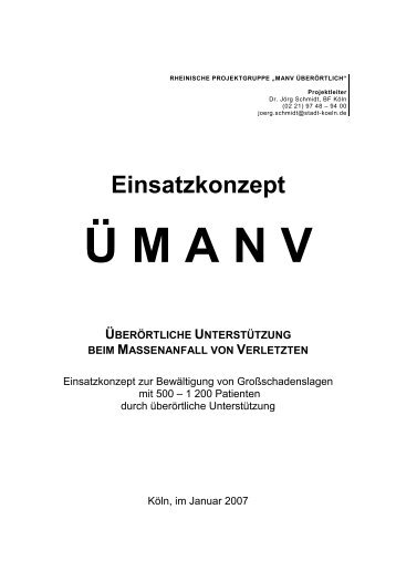 ÜMANV-Konzept - Deutsche Gesellschaft für KatastrophenMedizin