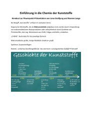 Einführung in die Chemie der Kunststoffe (Handout) - OG Eschwege