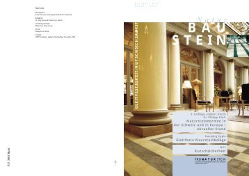 BAU STEIN - Naturstein-Verband Schweiz (NVS)
