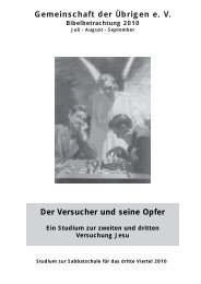 Lektion 3/2010: Der Versucher und seine Opfer - Übrigen