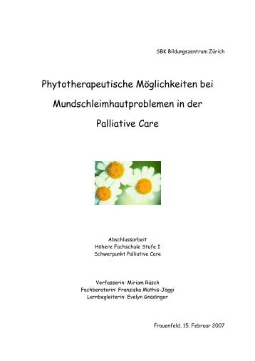 Phytotherapeutische Möglichkeiten bei ... - Martin Koradi