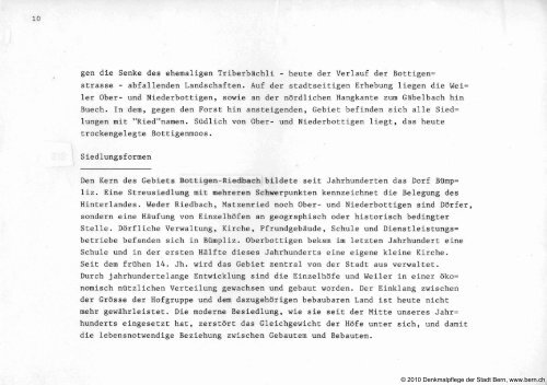 Inventar Bottigen-Riedbach - Bauinventar - Bern