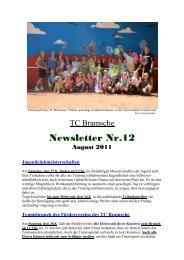 Newsletter TCB - August 2011 - TC Bramsche