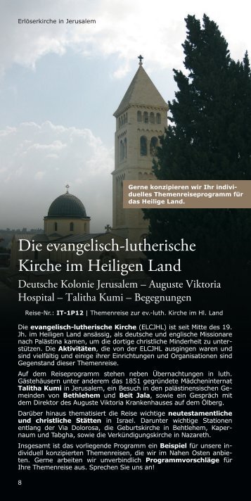 Die evangelisch-lutherische Kirche im Heiligen Land - ITERU