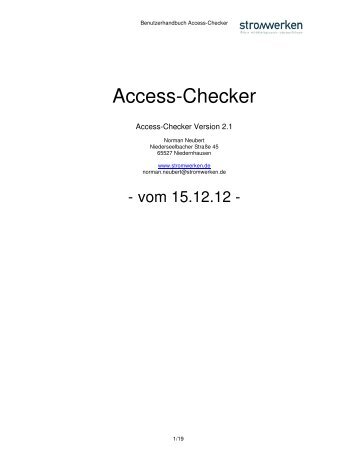 Access-Checker - Stromwerken.de