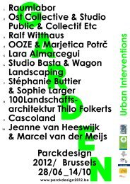 Parckdesign 2012/ Brussels 28/06 14/10 Urban ... - Accueil