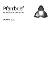 Pfarrbrief Oktober 2012 - Pfarreiengemeinschaft Hangard ...