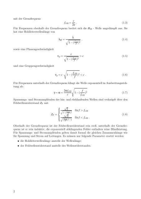 Hohlleiter - Lehrstuhl für Hochfrequenztechnik